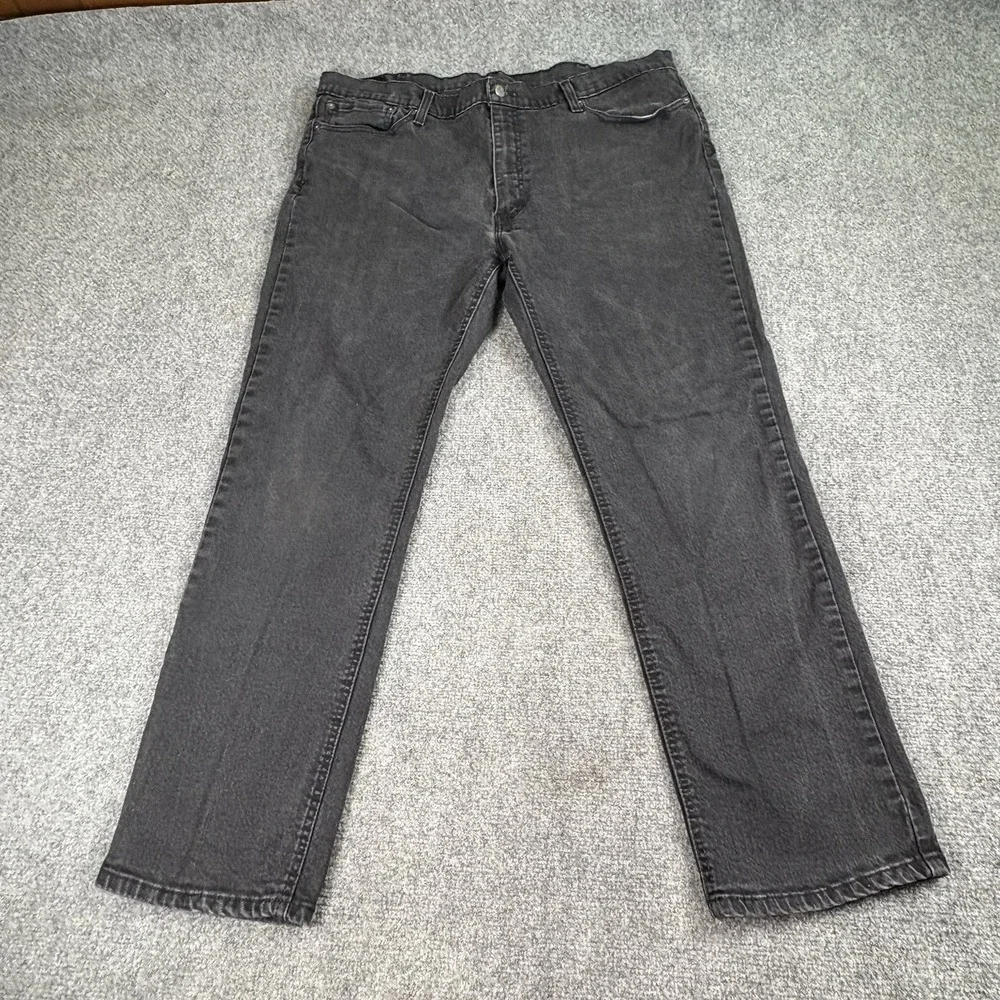 Levi's 541 Athletic Fit Jeans Men 40x30 Black Stretch Tapered Grunge Y2K Utility